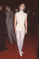 Claire Danes photo print in off white sleeveless turtleneck at Mod Squad premiere