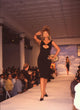Tyra Banks in a black cut-out dress at Todd Oldham Spring Show photo print