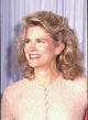Candice Bergen close-up photo print in pink button down top