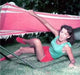 Natalie Wood Falling off Hammock Photo Print showcasing her playful spirit.