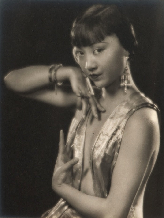 Anna May Wong in shiny dress photo print, vintage Hollywood art