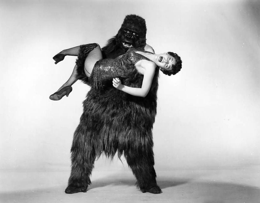 Anne Bancroft Gorilla photo print showcasing classic film memorabilia.