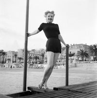Anne Baxter Dock Photo Print showcasing classic cinema elegance