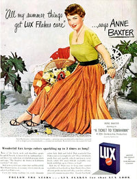 Anne Baxter Lux Advertisement Photo Print showcasing vintage glamour.