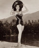 Abbe Lane Portrait in Hat Photo Print showcasing vintage elegance.