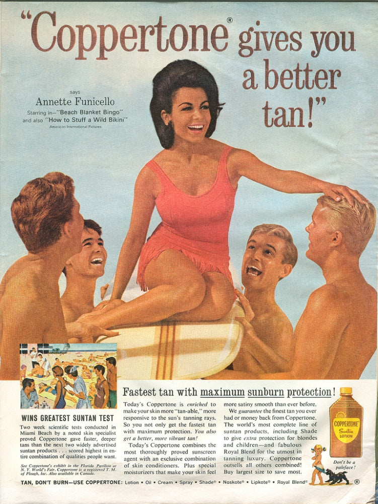 Annette Funicello Coppertone Advertisement Photo Print
