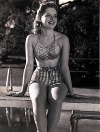 Alexis Smith Smiling by Pool Photo Print - Vintage Hollywood Art