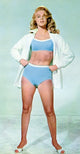 Ann Margret colorized photo print with open jacket, vintage Hollywood art.