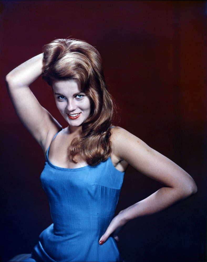 Ann Margret Blue Photo Print showcasing classic Hollywood charm.