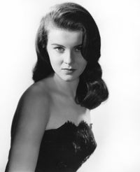 Ann Margret white portrait photo print, classic cinema elegance.
