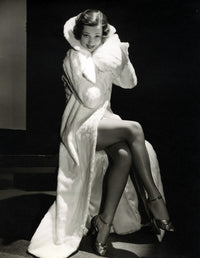 Bette Davis Fur Photo Print showcasing classic Hollywood elegance