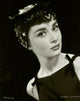 Audrey Hepburn Headpiece Photo Print showcasing classic Hollywood elegance.