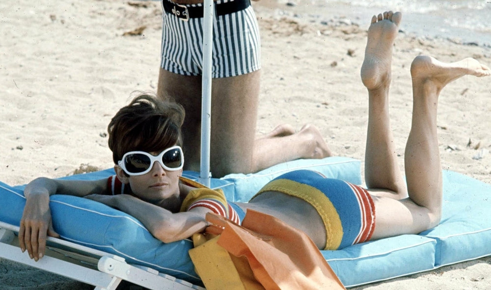 Audrey Hepburn wearing sunglasses photo print