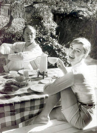 Audrey Hepburn Picnic Photo Print featuring iconic scene