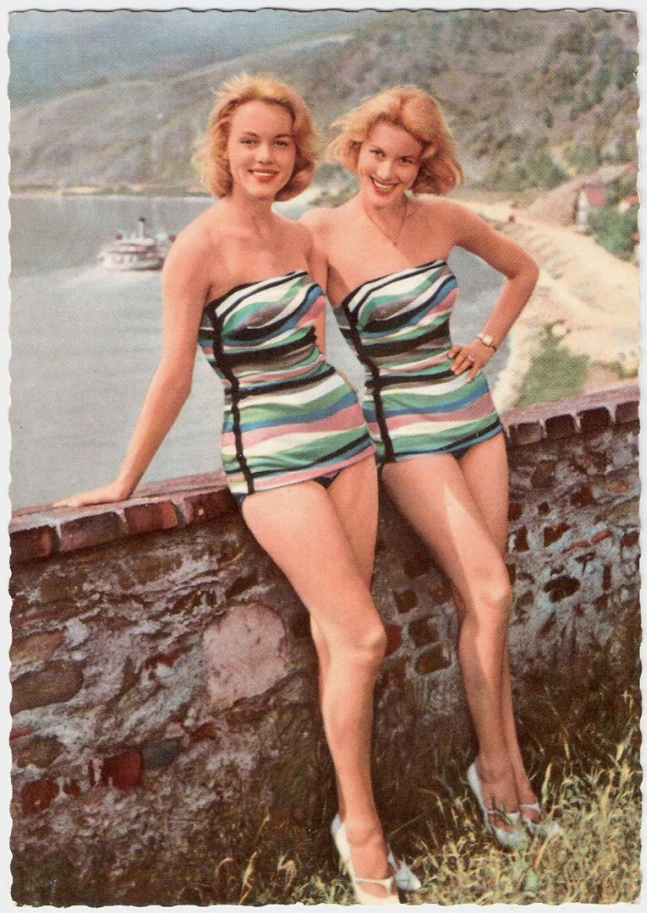 Ellen and Alice Kessler Brick Wall Photo Print