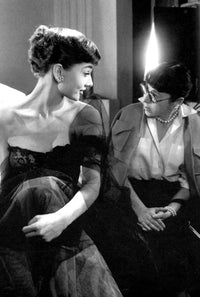 Audrey Hepburn Talking Photo Print capturing classic Hollywood elegance.