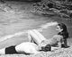 Audrey Hepburn Rocky Beach Photo Print - Iconic image of Audrey Hepburn by the ocean