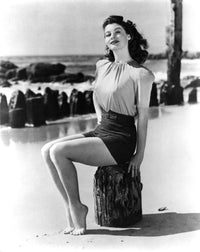 Ava Gardner Tree Stump Photo Print showcasing vintage beauty
