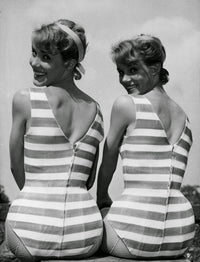 Ellen and Alice Kessler Swimsuits Photo Print showcasing vintage glamour.