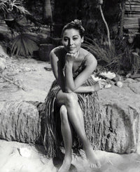 Ava Gardner Grass Skirt Photo Print showcasing vintage Hollywood glamour.