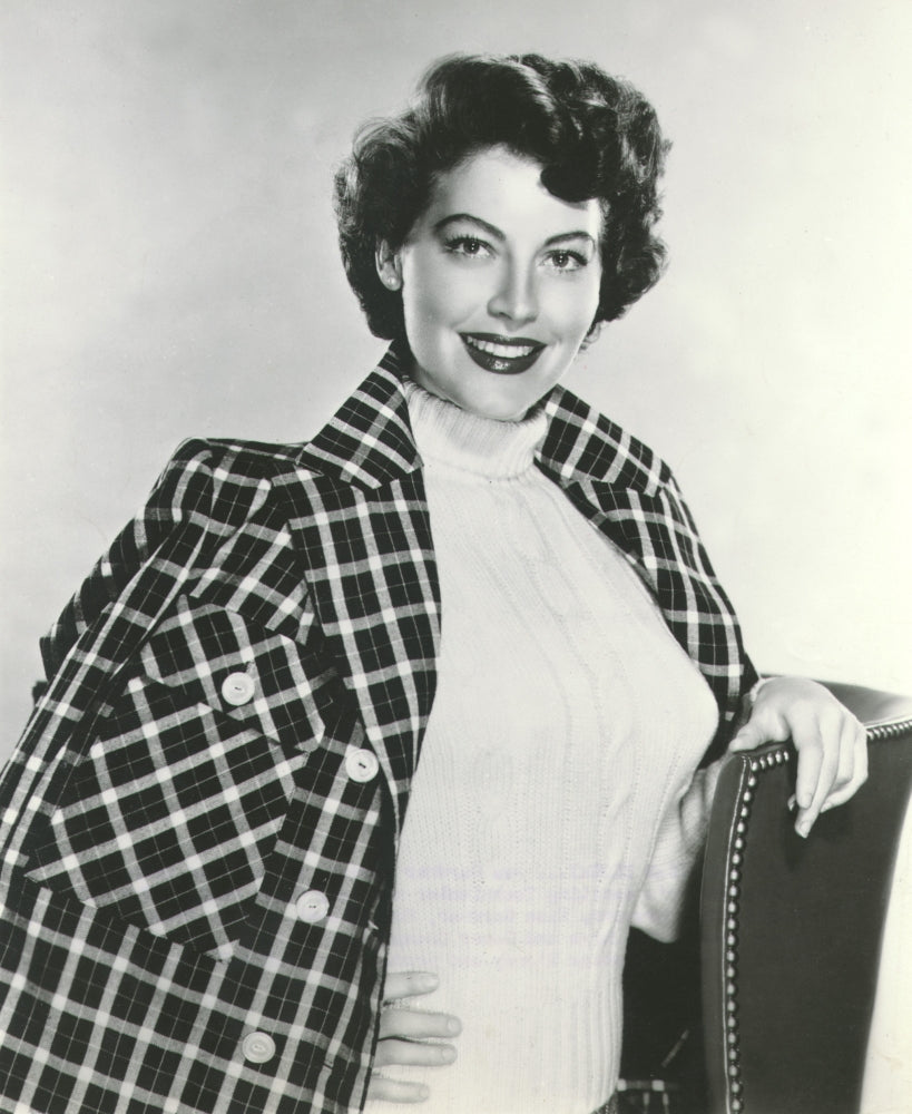 Ava Gardner Coat Photo Print showcasing classic Hollywood elegance.