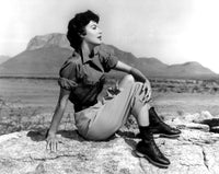 Ava Gardner Combat Boots Photo Print showcasing classic Hollywood style.