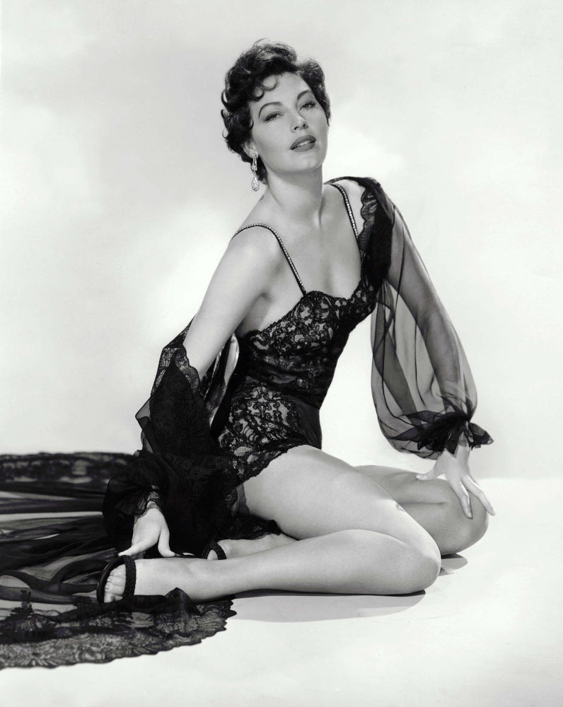 Ava Gardner Black Seethrough Photo Print - Classic Hollywood Art