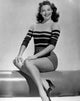 Ava Gardner Smile Stripes Photo Print featuring vintage charm.