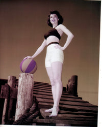 Ava Gardner Beach Ball Photo Print showcasing vintage Hollywood charm.