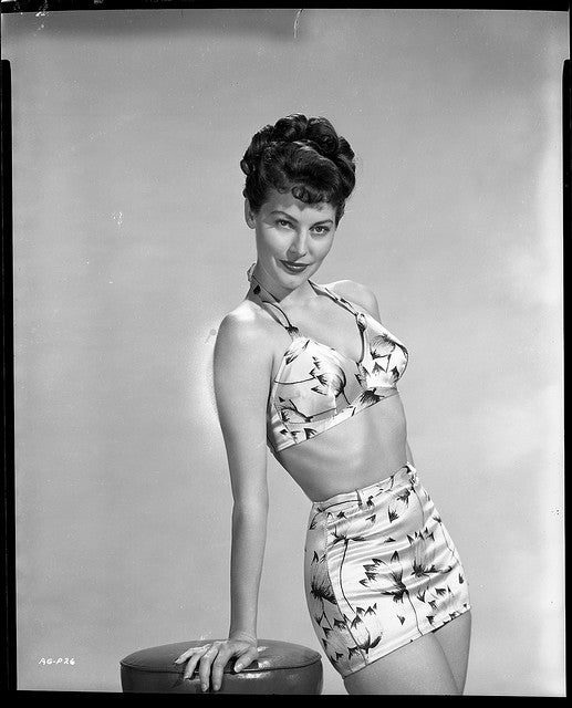 Ava Gardner Swimsuit Photo Print capturing classic Hollywood elegance.