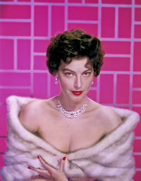 Ava Gardner Pink Dress Photo Print showcasing classic Hollywood elegance.