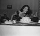 Ava Gardner Birthday Cake Photo Print showcasing the iconic actress in a celebratory moment.