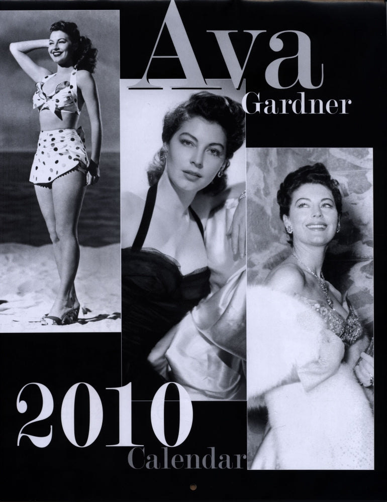 Ava Gardner 2010 Calendar Photo Print showcasing classic Hollywood glamour.