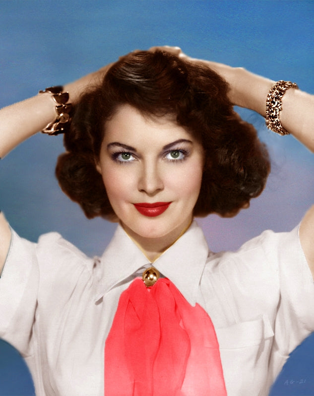 Ava Gardner Hands on Head Color Photo Print