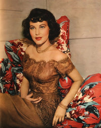 Ava Gardner Red Pillows Photo Print showcasing the classic actress in stylish decor
