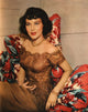 Ava Gardner Red Pillows Photo Print showcasing the classic actress in stylish decor