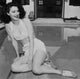 Ava Gardner Pool Photo Print capturing the elegance of a vintage Hollywood icon.