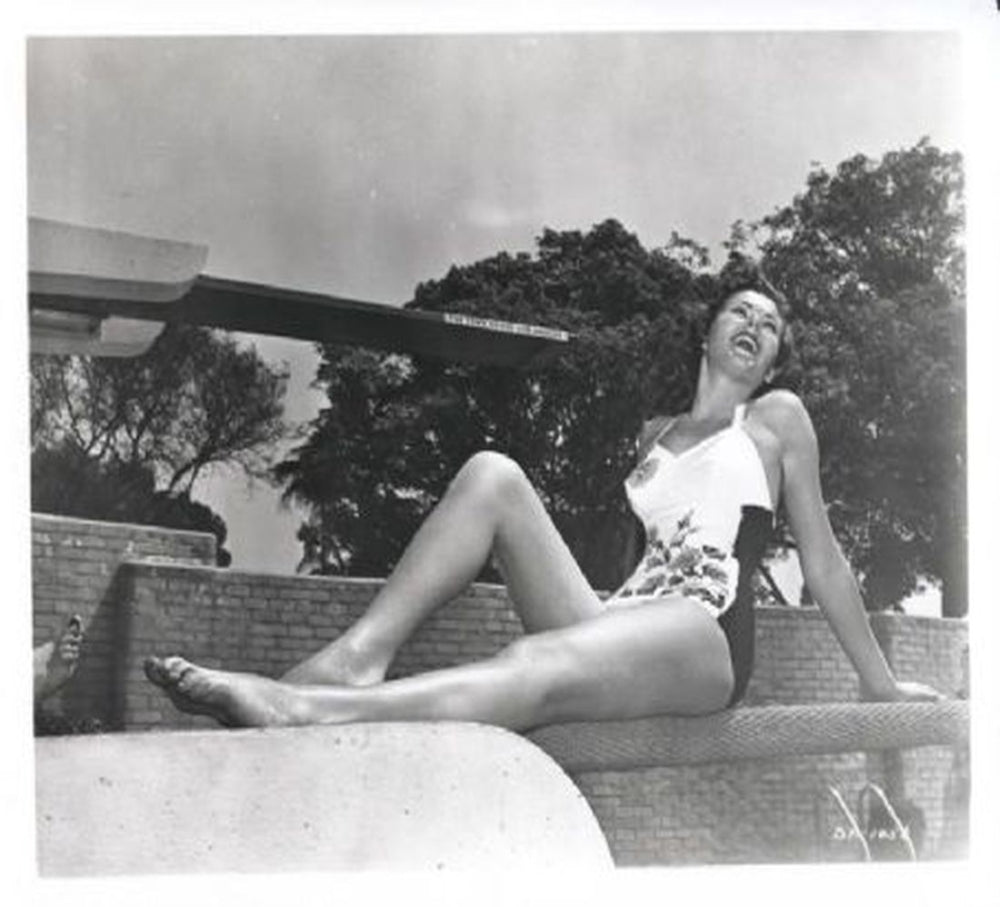 Barbara Hale Diving Board Smiling Photo Print