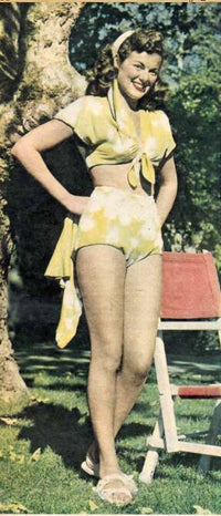Barbara Hale Yellow Two Piece Photo Print showcasing classic photography