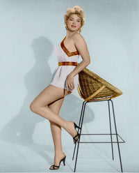 Barbara Nichols Blue Background Photo Print showcasing vintage glamour.