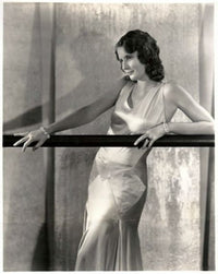 Barbara Stanwyck Railing Photo Print showcasing classic Hollywood elegance.