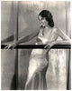 Barbara Stanwyck Railing Photo Print showcasing classic Hollywood elegance.