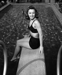 Barbara Stanwyck Diving Board Photo Print - Vintage Hollywood Glamour