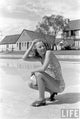 Barbara Stanwyck Poolside Photo Print - Vintage Hollywood Elegance