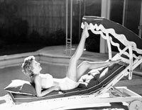 Barbara Stanwyck Pool Chair Photo Print - Classic Hollywood Glamour