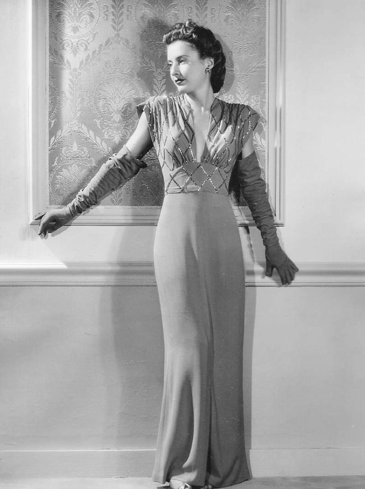 Barbara Stanwyck classic photo print showcasing Hollywood glamour.