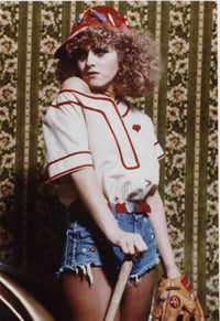 Bernadette Peters Baseball Photo Print featuring vibrant colors and details.