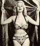 Betty Brosmer in a polka dot bikini photo print capturing 1950s glamour.