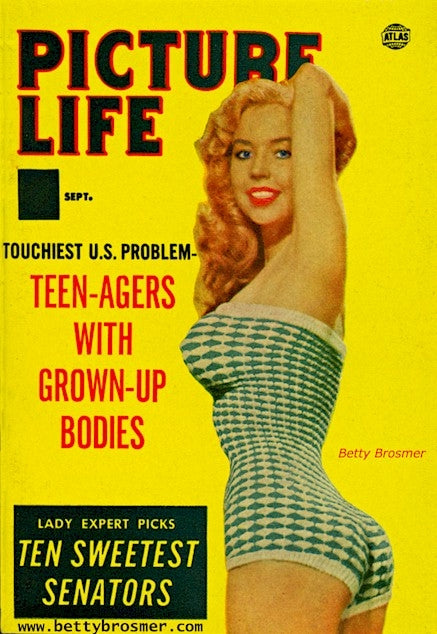 Betty Brosmer Picture Life Magazine Photo Print showcasing vintage beauty