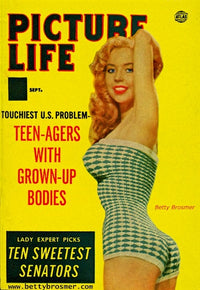 Betty Brosmer Picture Life Magazine Photo Print showcasing vintage beauty